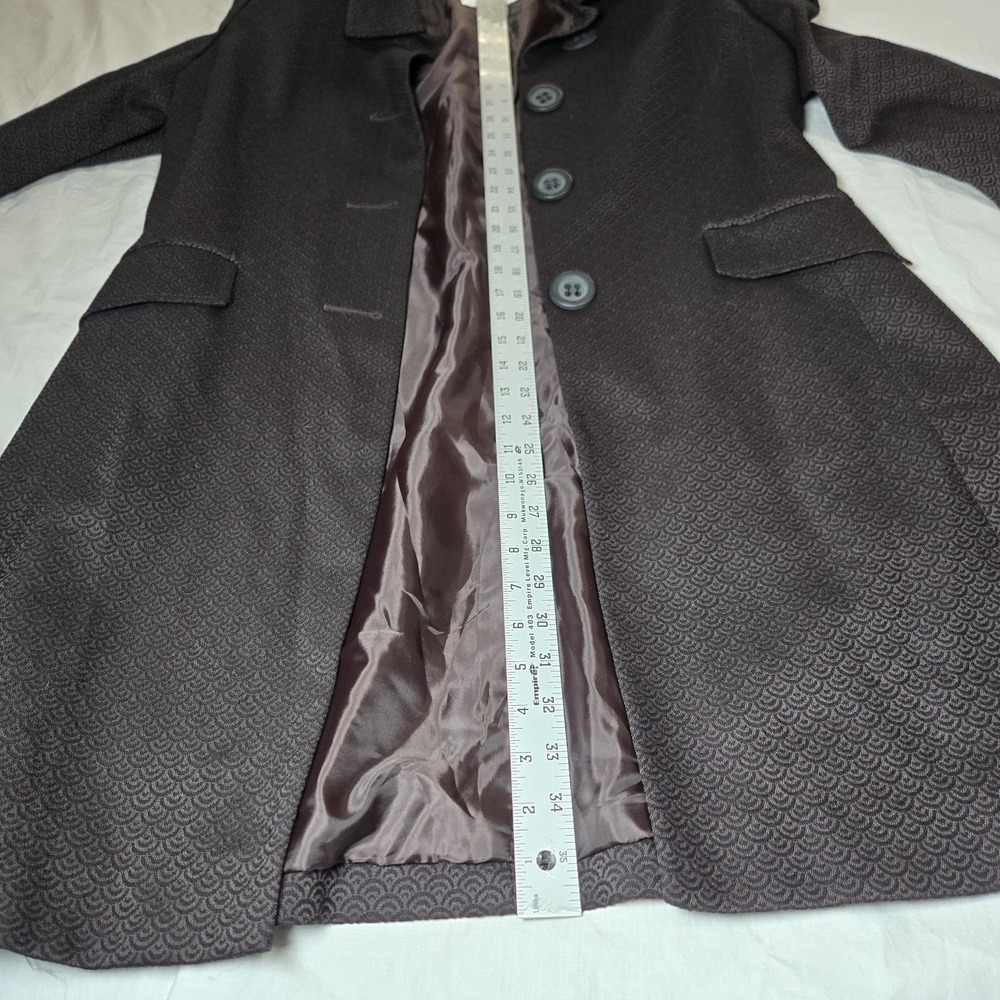 Tahari Arthur S Levine Coat Womens size 14 Dark Burgundy/Black Preppy‎ Classic - Picture 6 of 10
